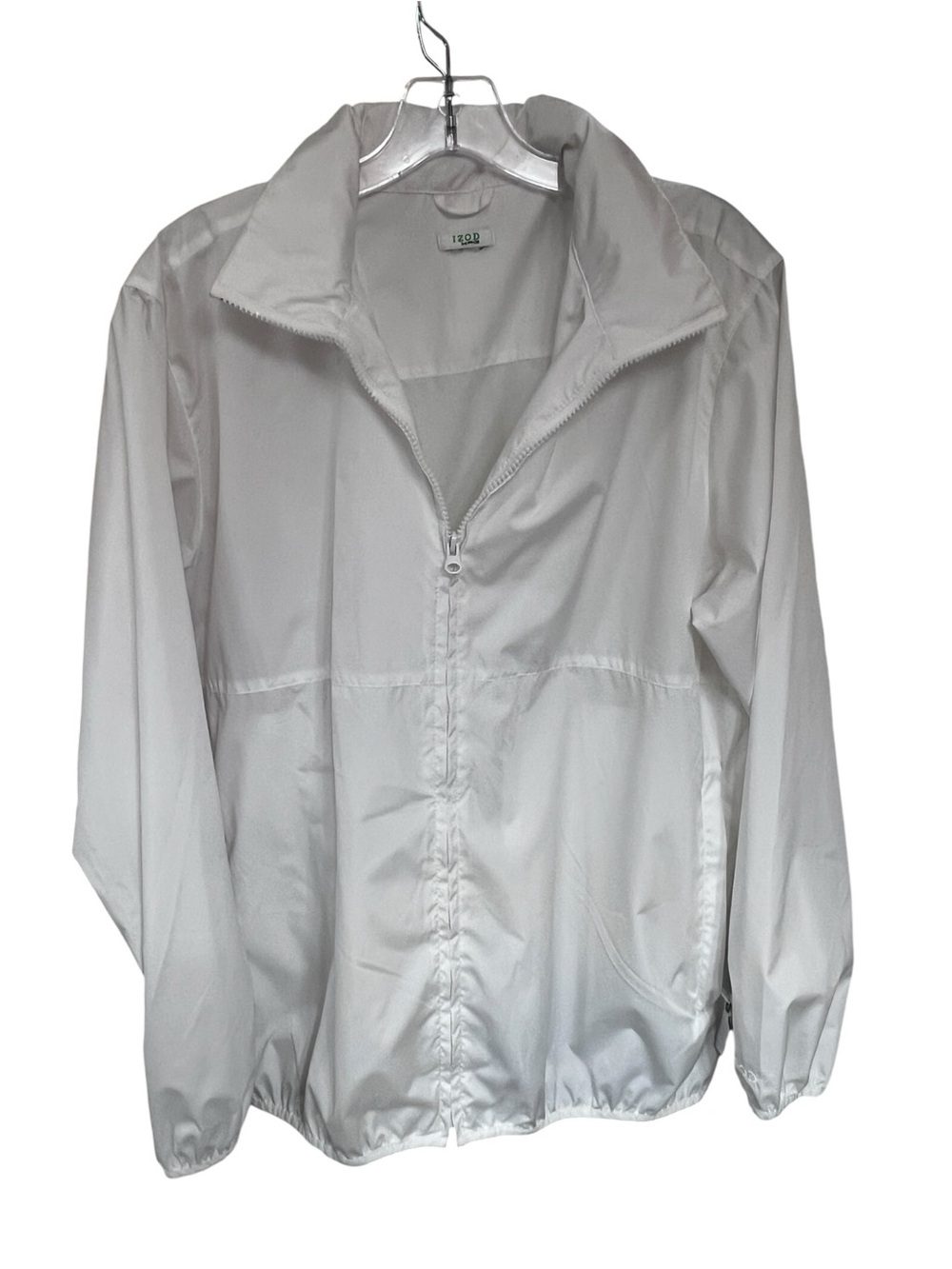 Izod White Lightweight Windbreaker Jacket